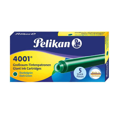 Pelikan 4001 Large Ink Cartridge Pack of 5 Green 1