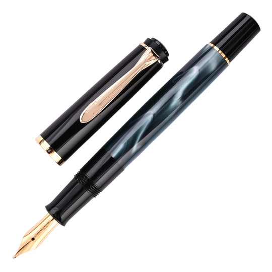 Pelikan M200 Fountain Pen - Green Marbled GT
