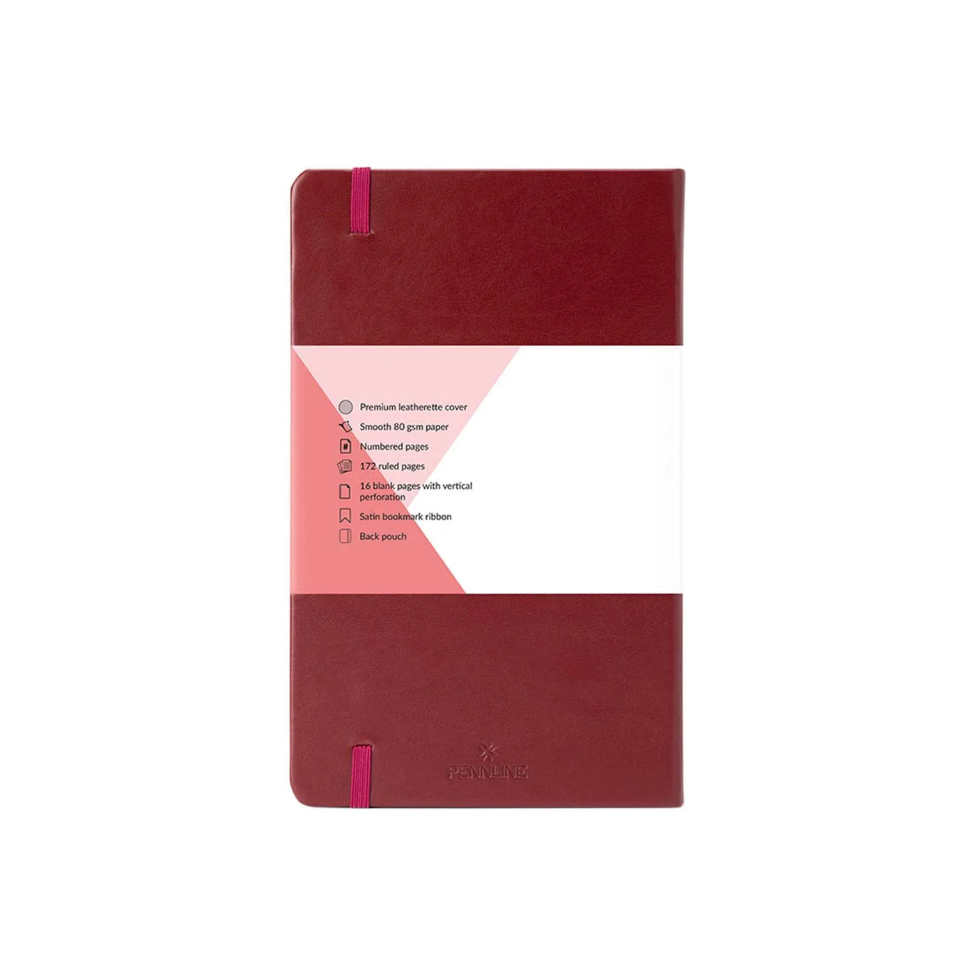 Pennline Waltz Hard Cover Notebook, Marron - Ruled 5