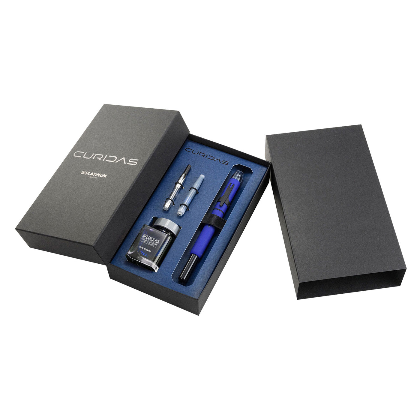 Platinum Curidas Fountain Pen Gift Set - Matte Blue 8