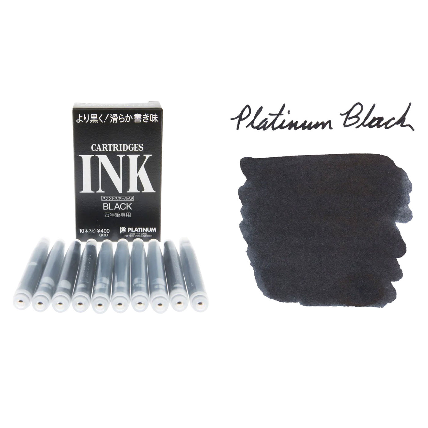 Platinum Dye Ink Cartridge  Pack of 10 - Black