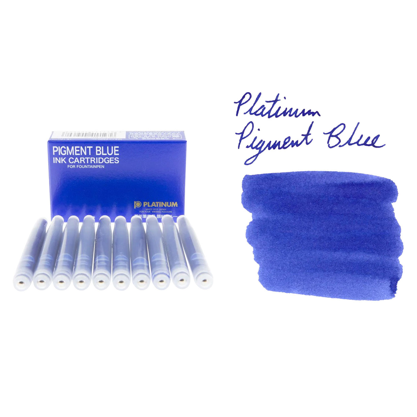 Platinum Pigment Ink Cartridge  Pack of 10 - Blue