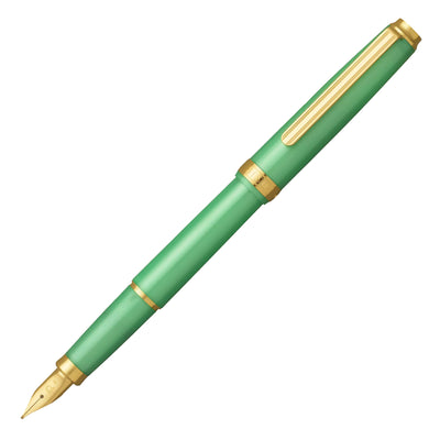 Platinum Biso Fountain Pen - Sparkle Mint Green GT (Limited Edition)