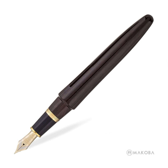 Platinum Izumo Tagayasan Fountain Pen, Glossy Brown - 18K Gold Nib