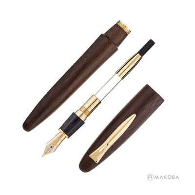 Platinum Izumo Tagayasan Fountain Pen Matte Brown - 18K Gold Nib 3