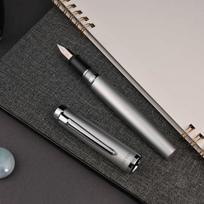 Platinum Procyon Fountain Pen - Luster Satin Silver 8