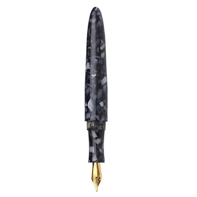 Ranga Giant 9B Premium Acrylic Fountain Pen Black Craked Ice Steel Nib 2