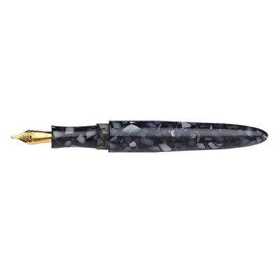 Ranga Giant 9B Premium Acrylic Fountain Pen Black Craked Ice Steel Nib 3
