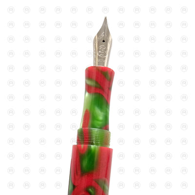 Ranga Giant 9B Premium Acrylic Fountain Pen Green Pink 2