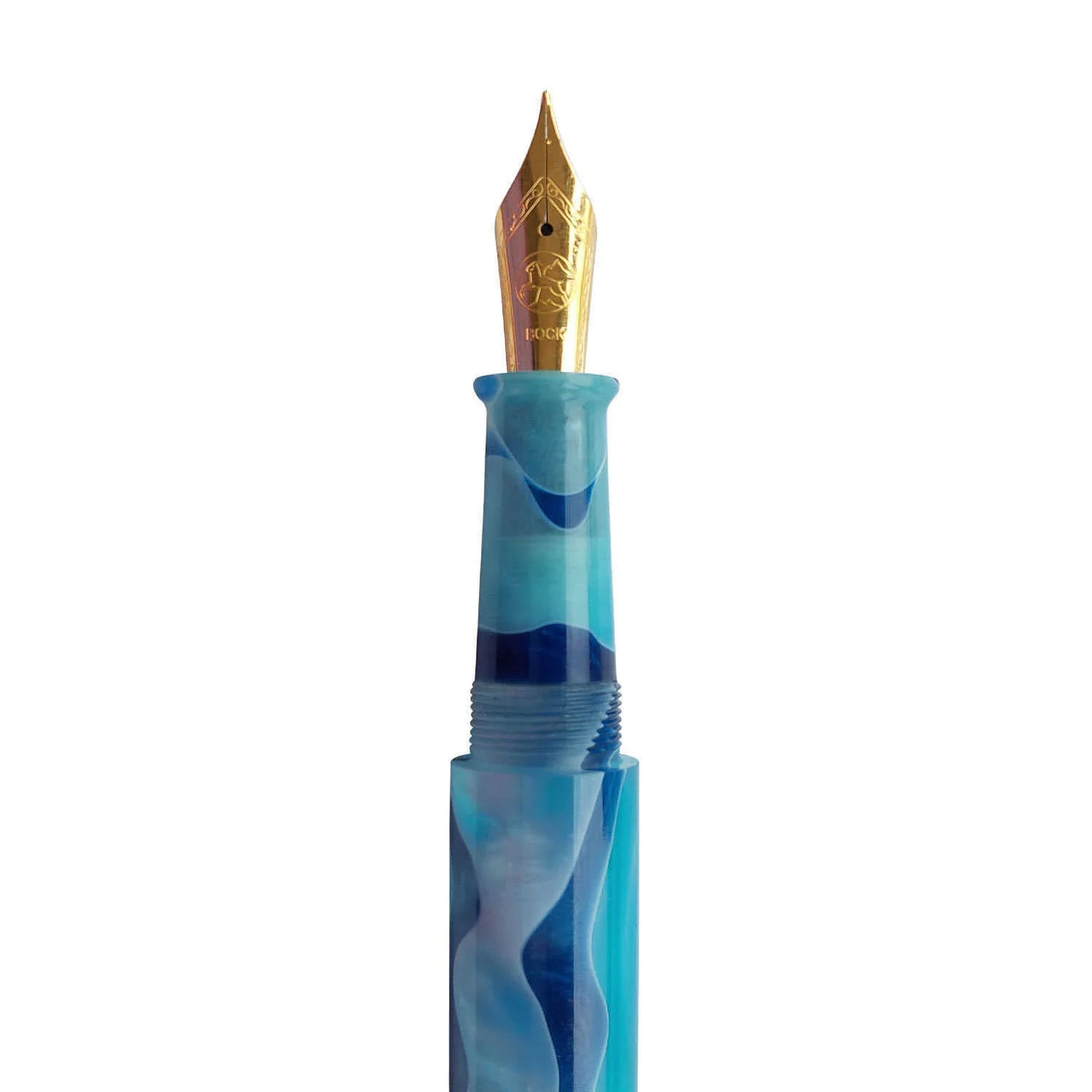 Ranga Pens Model 4C Regular Acrylic Fountain Pen Aqua Blue 3