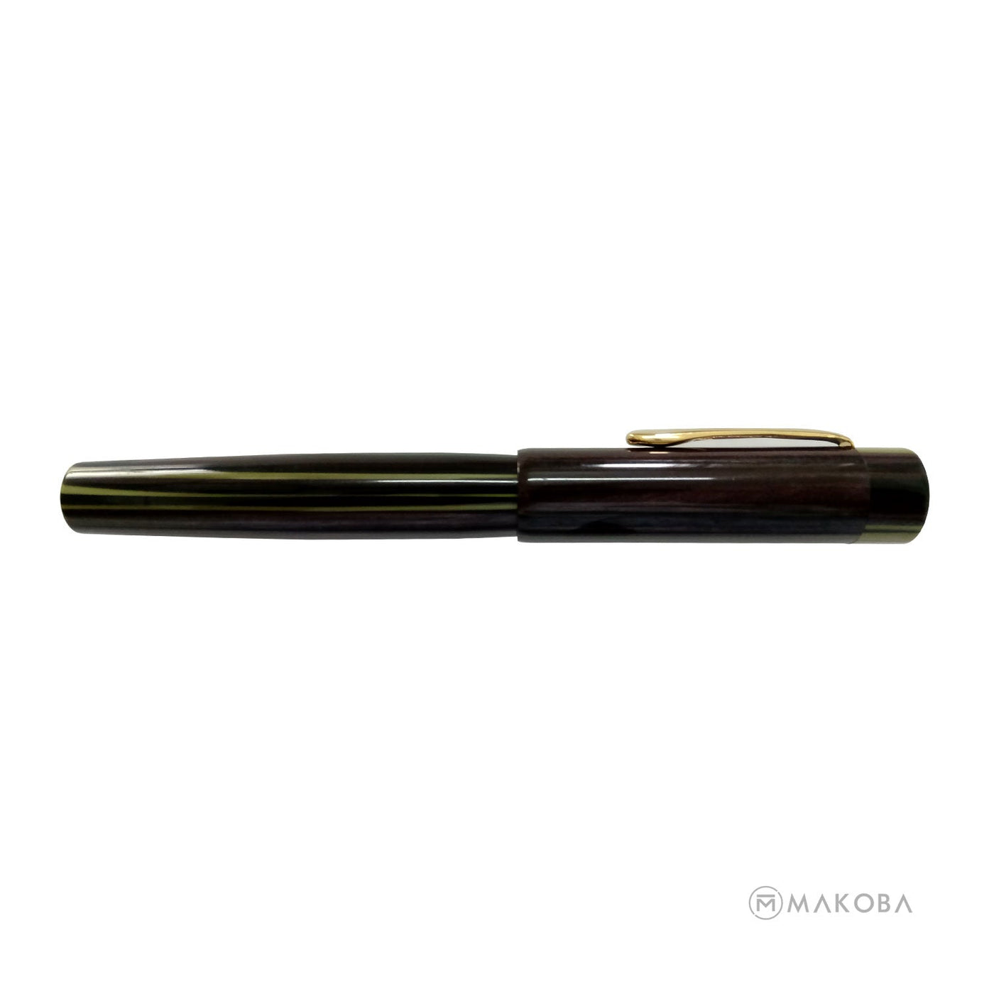 Ranga Splendour Peak Premium Acrylic Fountain Pen Olive Black Stripes Steel Nib 5