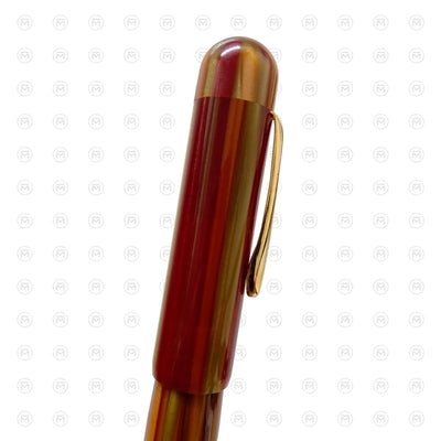 Ranga Splendour Round Premium Ebonite Fountain Pen Golden Strips 4