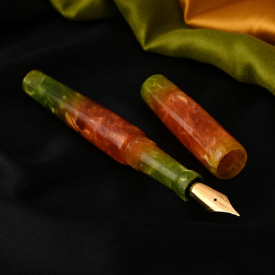 Ranga Abhimanyu Premium Acrylic Fountain Pen Green Orange Parfait 6