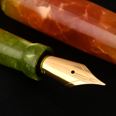 Ranga Abhimanyu Premium Acrylic Fountain Pen Green Orange Parfait 8
