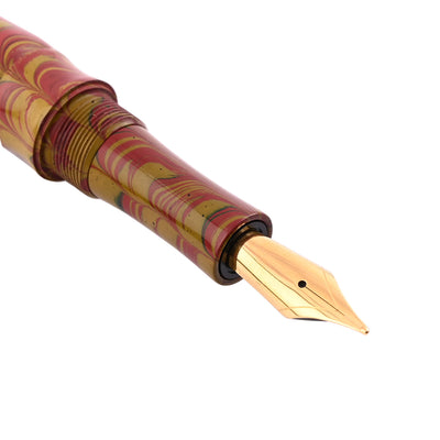 Ranga Designer Special Ebonite Fountain Pen - Mustard Red Ripple GT 3