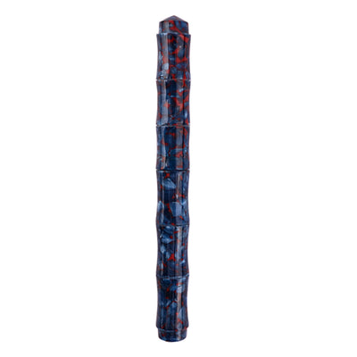 Ranga Regular Bamboo Premium Acrylic Fountain Pen - Blue Red Cracked Ice 5