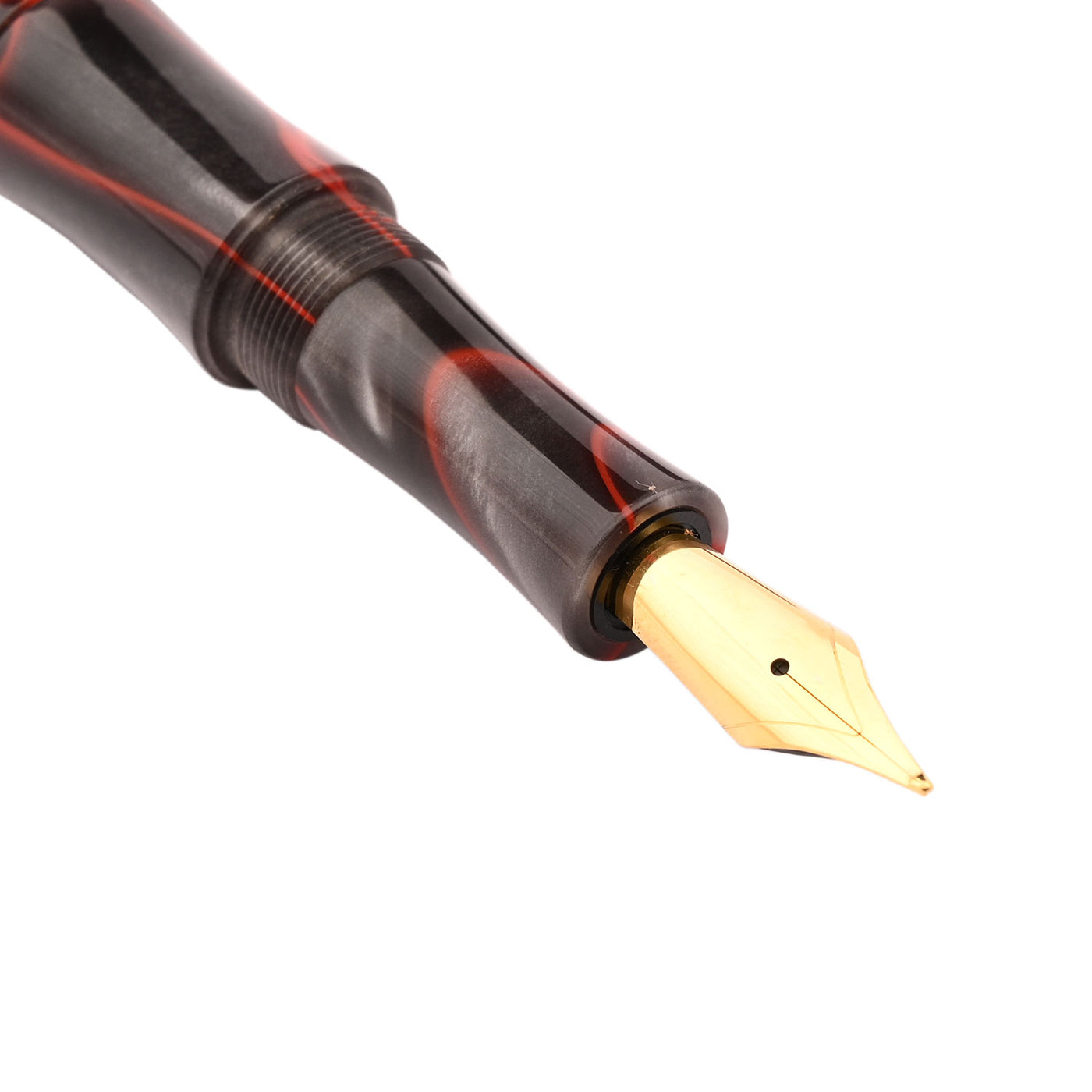 Ranga Regular Bamboo Premium Acrylic Fountain Pen - Scarlet Pewter 2