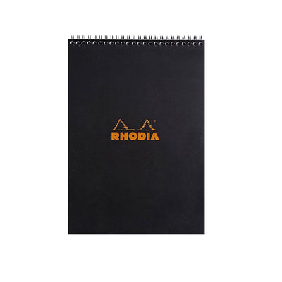 Rhodia Classic Spiral Black Notepad - A4, Ruled 1