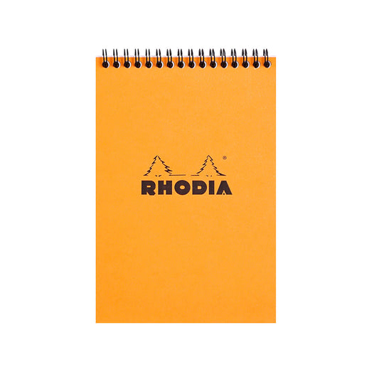 Rhodia Classic Spiral Notepad, Orange - A5 Squared