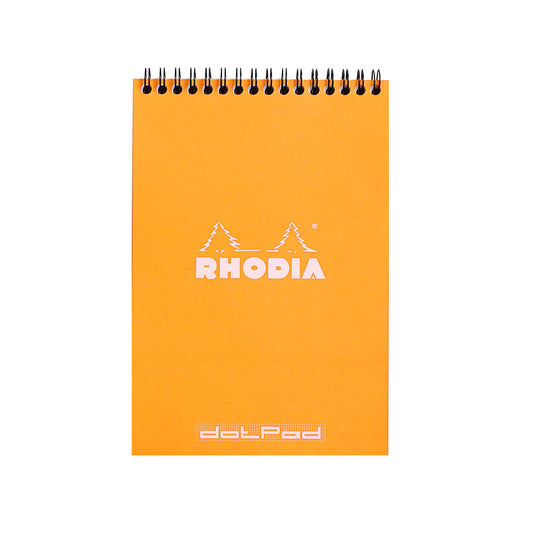 Rhodia Classic Spiral Orange Notepad - A5, Dotted