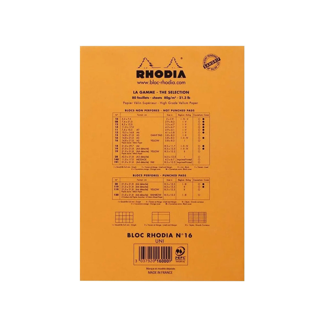 Rhodia No.16 Orange Notepad - A5, Plain 3