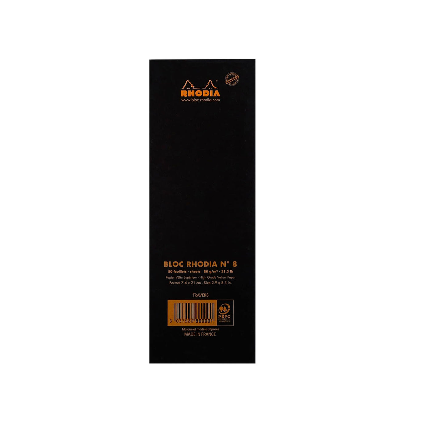 Rhodia No.8 Black Notepad - Ruled 3