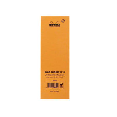 Rhodia No.8 Orange Notepad - Ruled 3