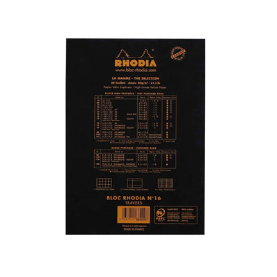 Rhodia No.16 Black Notepad - A5, Ruled 3