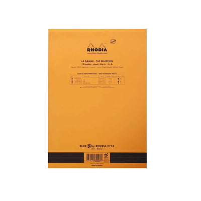 Rhodia No.18 Premium Orange Notepad - A4, Plain 3