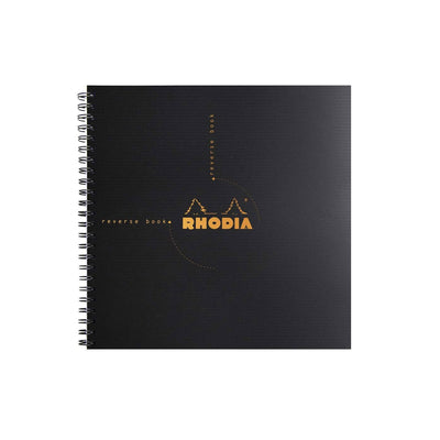 Rhodiactive Reverse Spiral Black Notebook - Squared 1