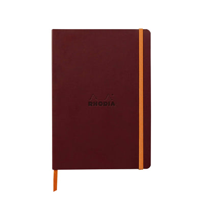 Rhodiarama Soft Cover Burgundy Notebook - A5 Dotted 1