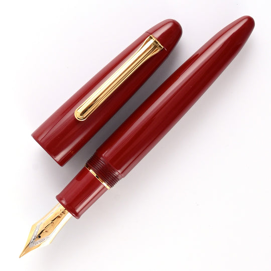 Sailor 1911 King of Pen Color Urushi Kaga Fountain Pen - Wine Red GT