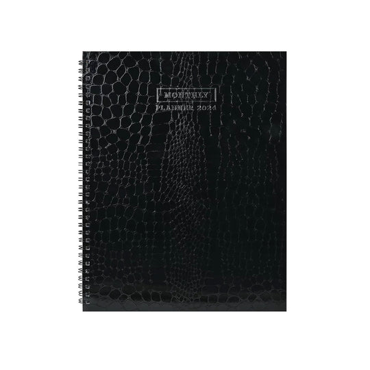 Scholar 2025 Spiral Monthly Planner - Black