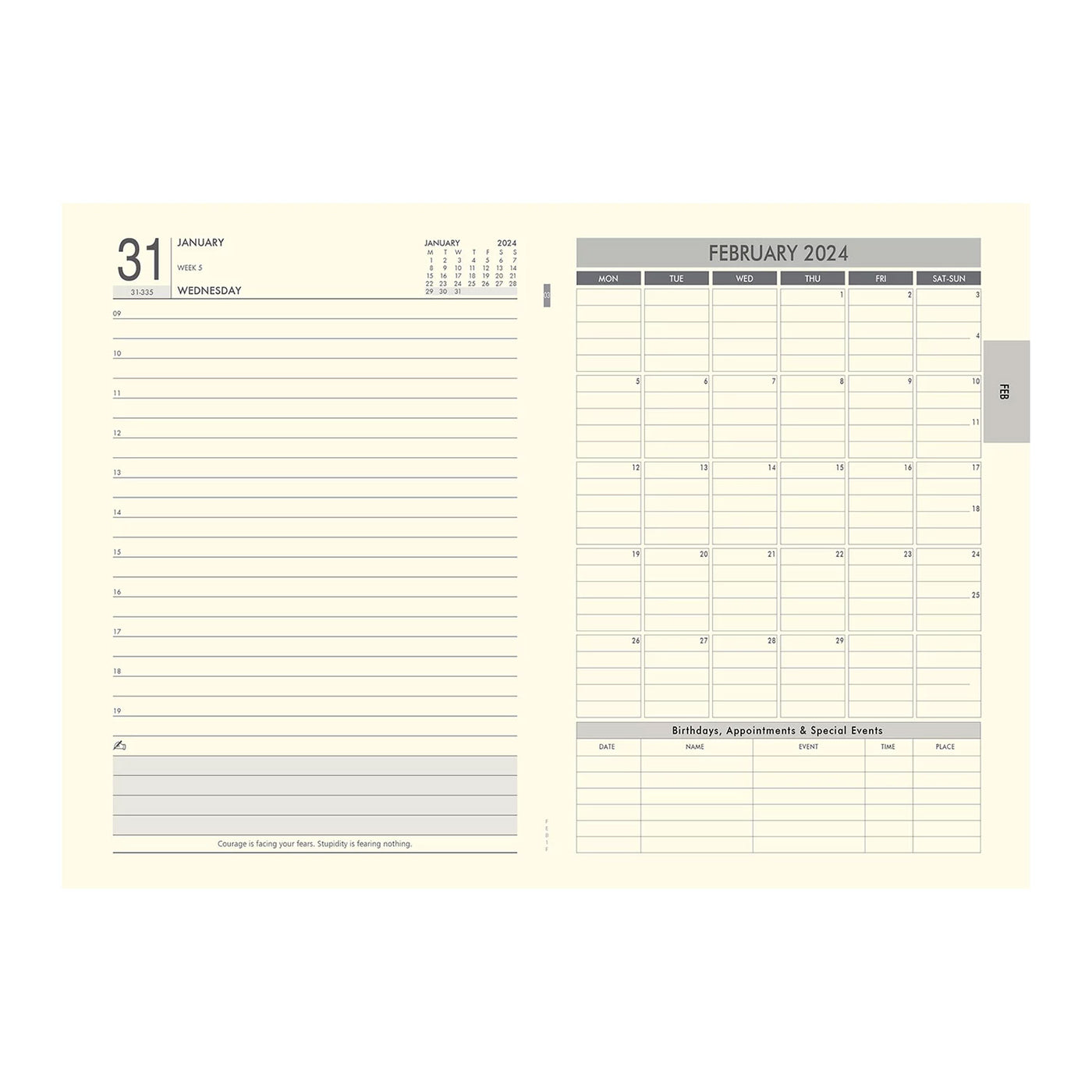Scholar Eco 2024 A5 Daily Planner – Blue 3