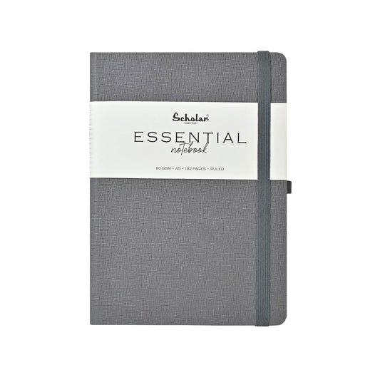 Scholar Essential Grey Notebook - A5, Ruled