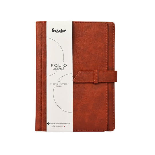 Scholar Folio Maroon Notebook - A5, Ruled