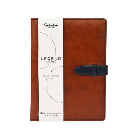 Scholar Legend Tan Notebook - A5, Ruled