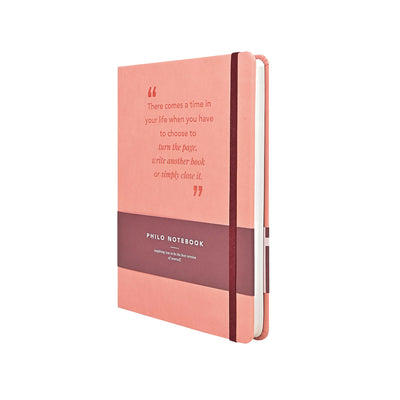 Scholar Philo Salmon Pink Notebook - A5 Ruled 2