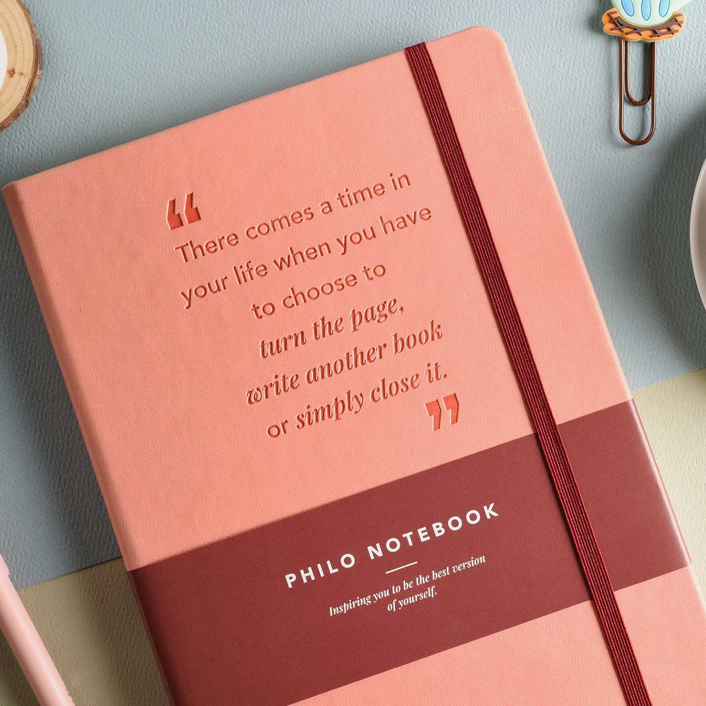 Scholar Philo Salmon Pink Notebook - A5 Ruled 6