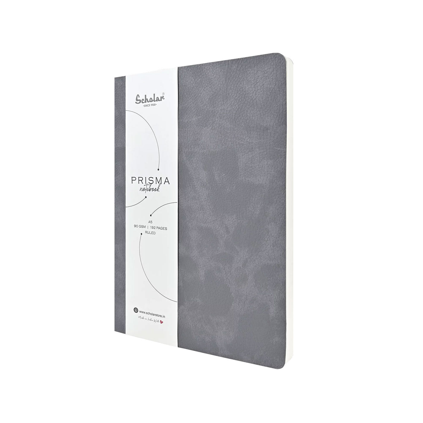 Scholar Prisma Grey Notebook - A5 Ruled 2