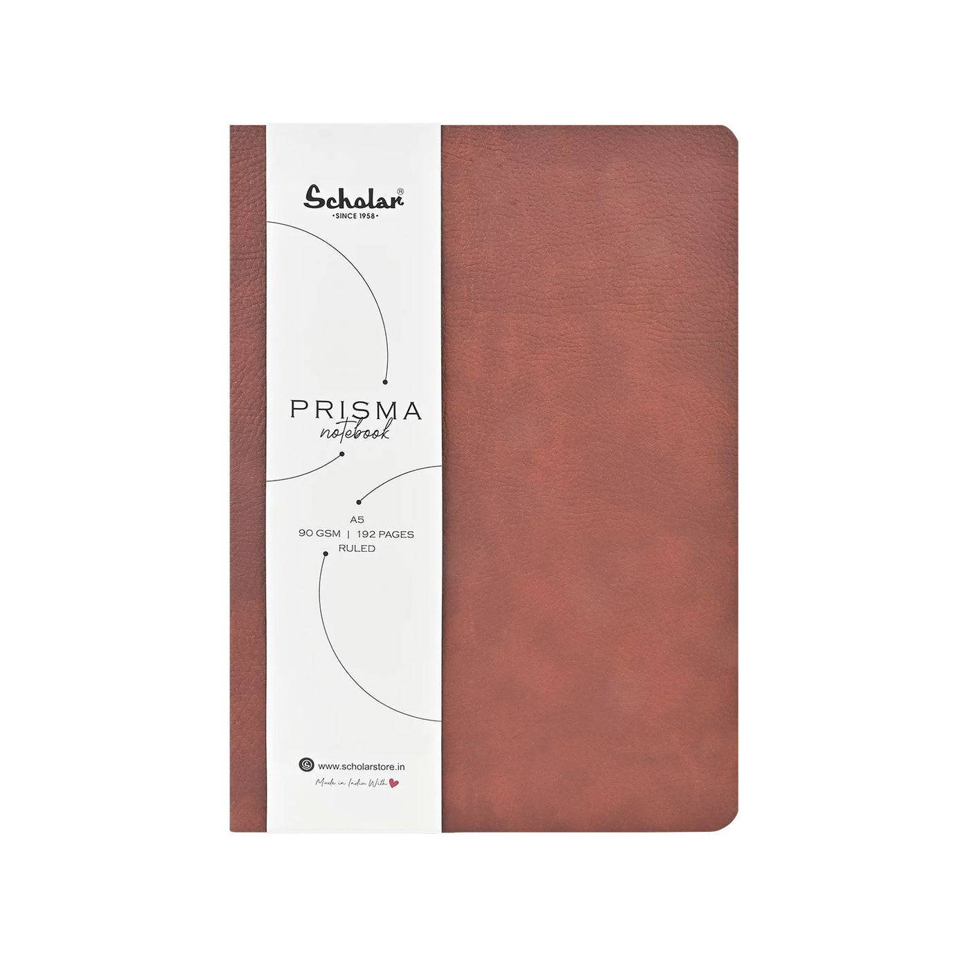 Scholar Prisma Maroon Notebook - A5 Ruled 1