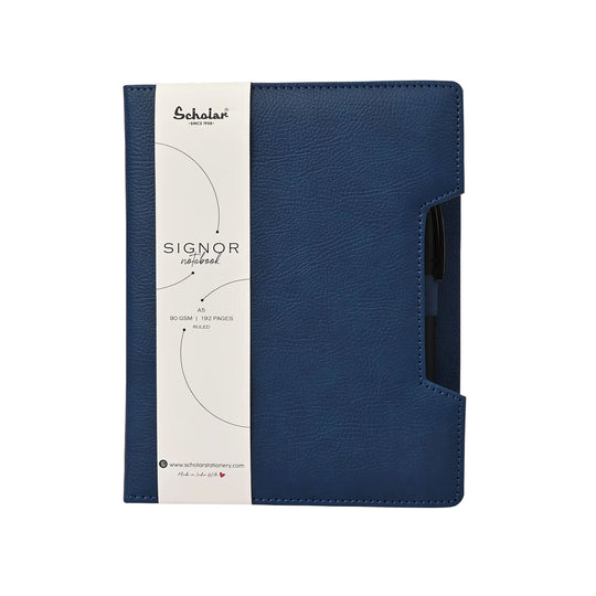 Scholar Signor Blue Notebook - A5, Ruled