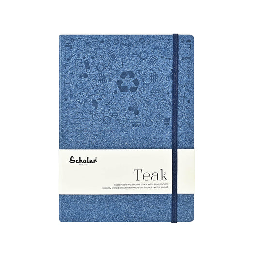 Scholar Teak Blue Notebook - A5, Ruled