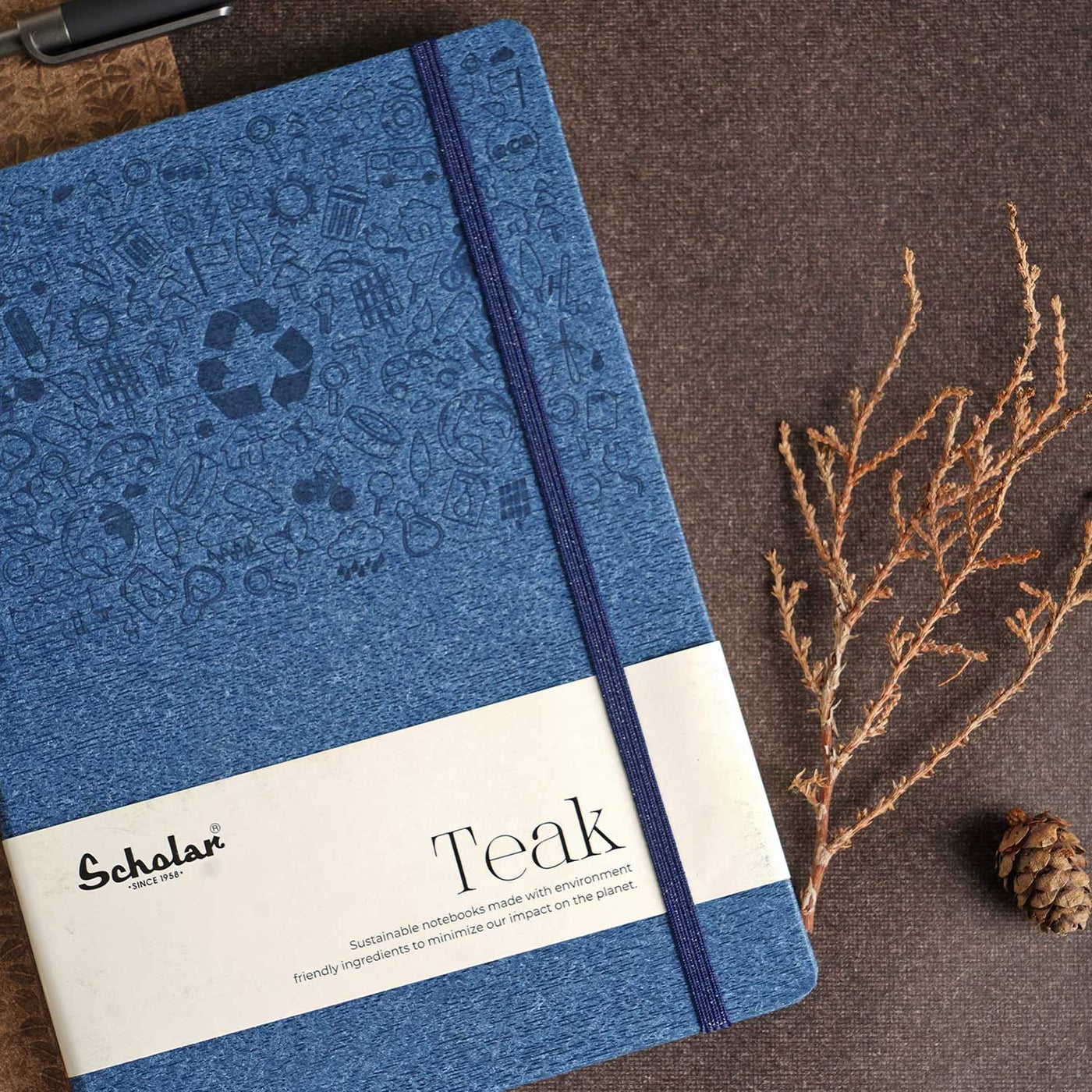 Scholar Teak Blue Notebook - A5 Ruled 5