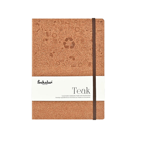 Scholar Teak Brown Notebook - A5, Ruled