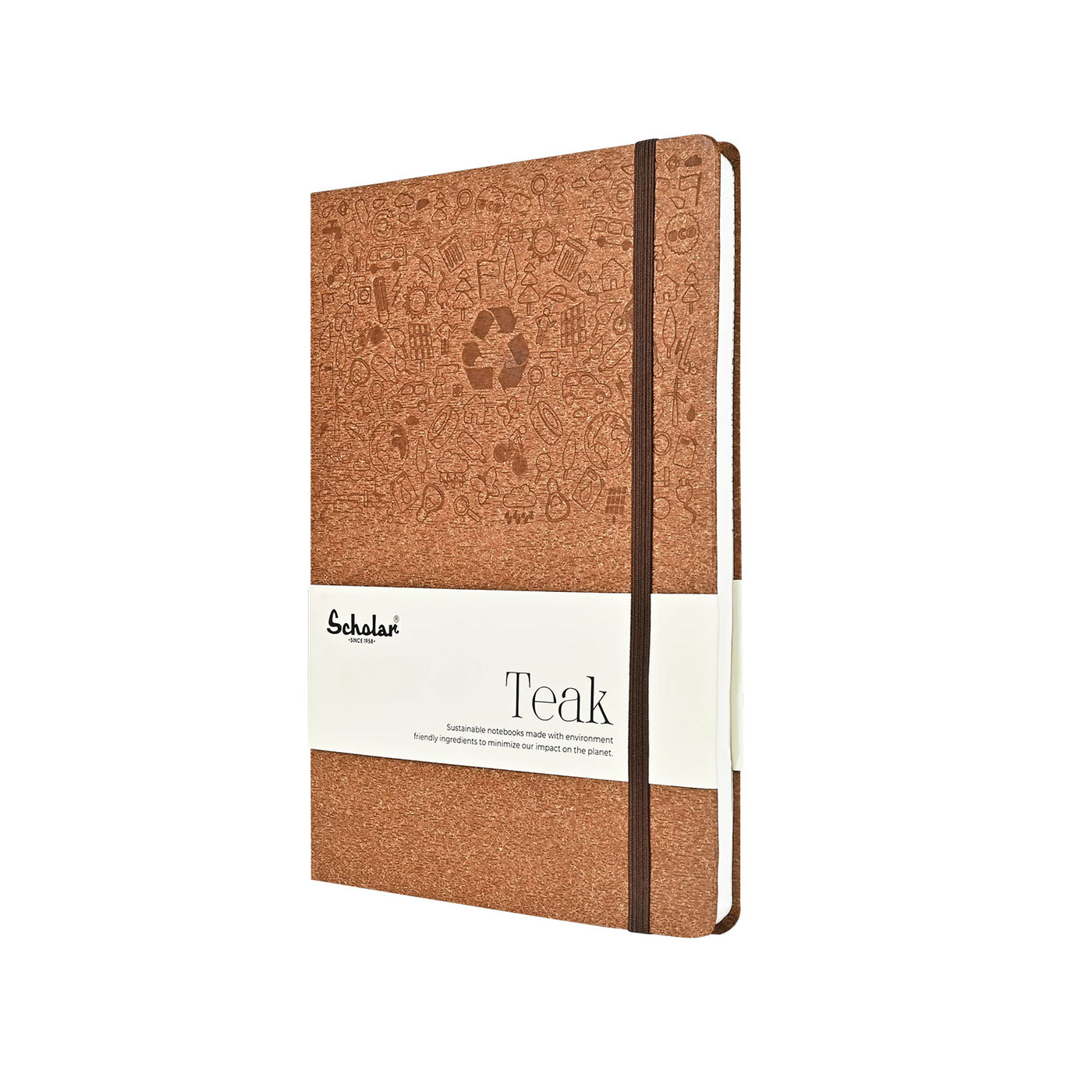Scholar Teak Brown Notebook - A5 Ruled 2