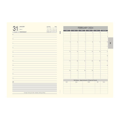 Scholar Timber 2024 A5 Daily Planner – Tan 3