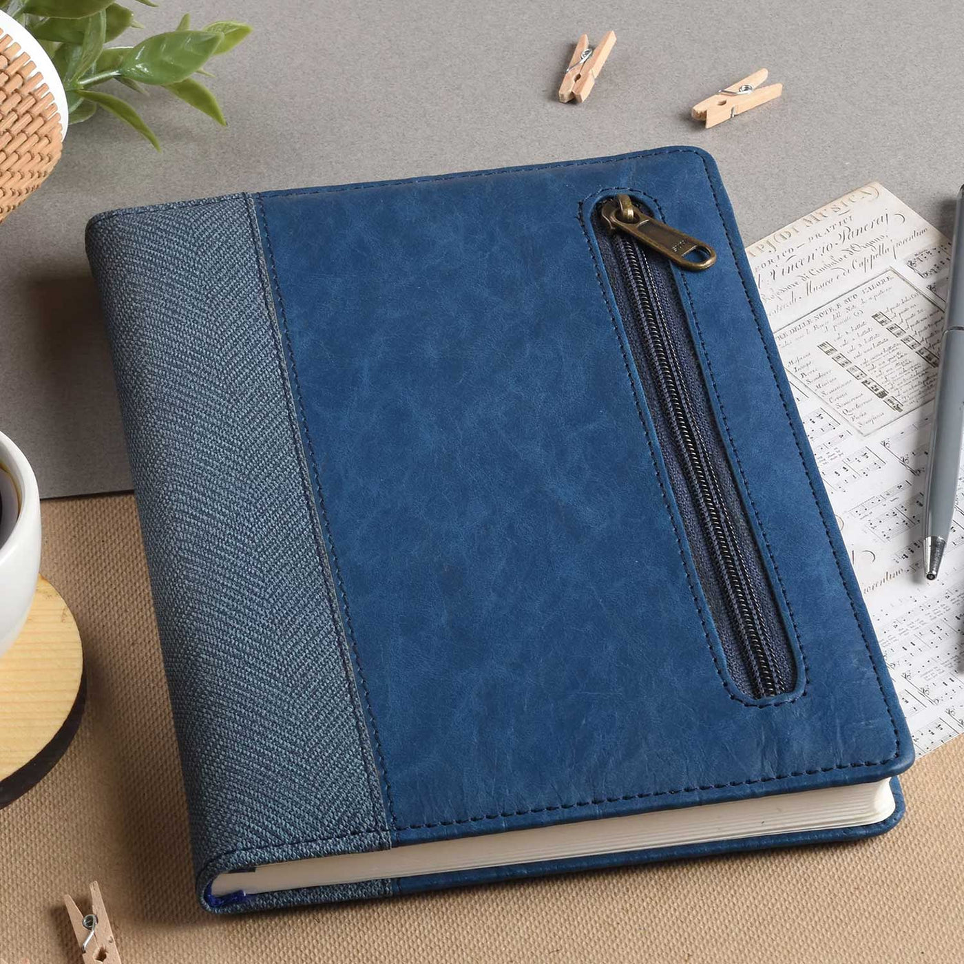 Scholar Zipper Blue Notebook - A5 Ruled 7