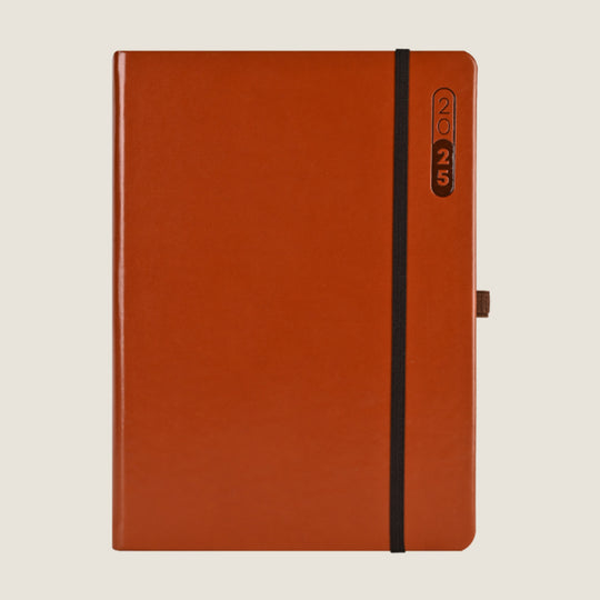 Scholar Essential 2025 B5 Daily Planner - Tan
