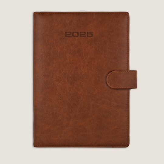 Scholar Magnet 2025 B5 Daily Planner - Tan